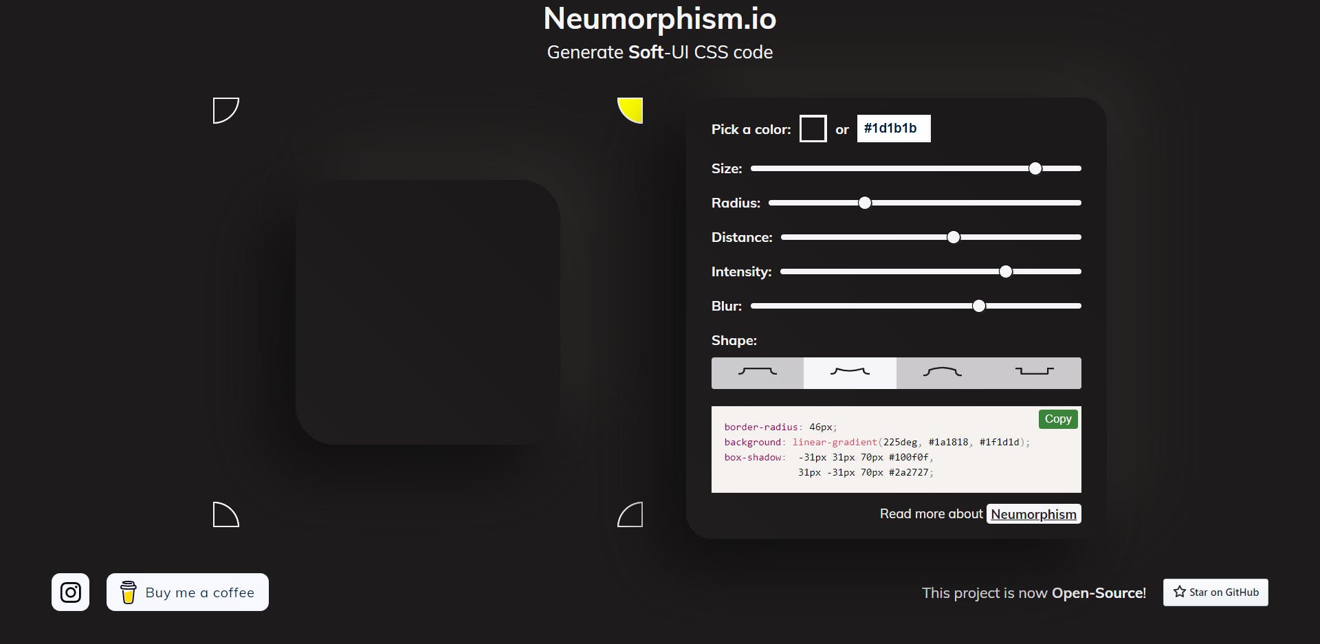 نمونه ای از طراحی neumorphic